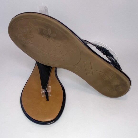 KENNETH COLE REACTION Patent Leather Thong Sandals 8.5M Float-Y Slingback - Picture 6 of 9